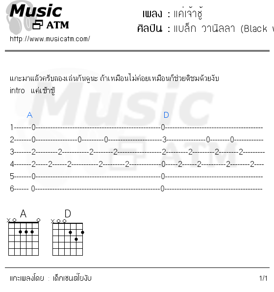 คอร์ดเพลง แค่เจ้าชู้