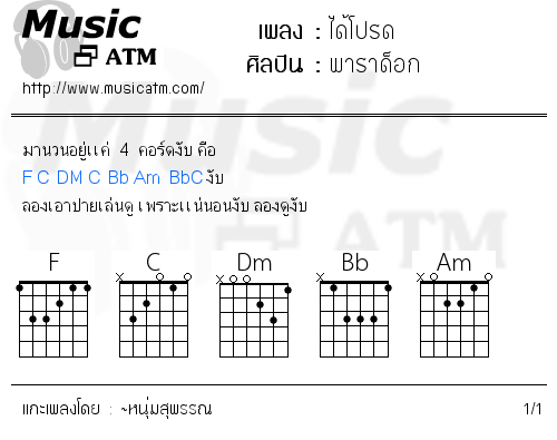 คอร์ดเพลง ได้โปรด