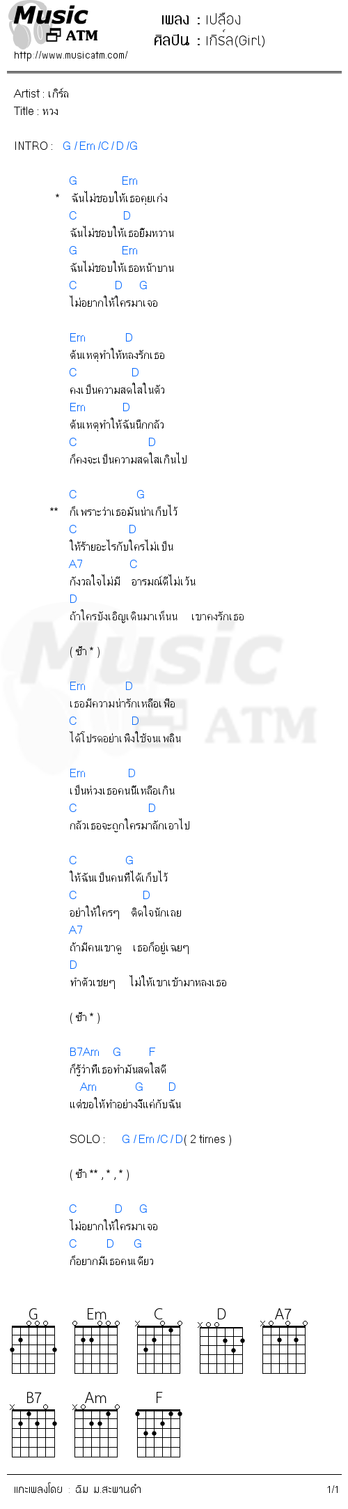 คอร์ดเพลง เปลือง