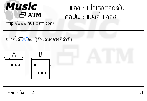 คอร์ดเพลง เพื่อเธอตลอดไป