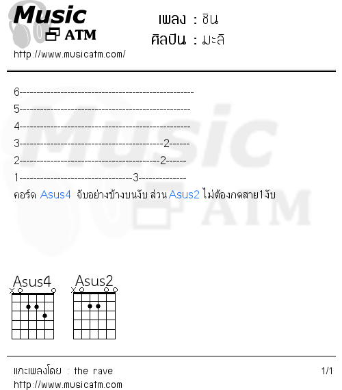 คอร์ดเพลง ชิน