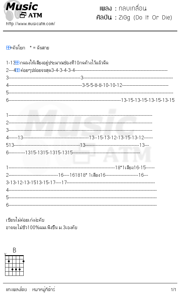 คอร์ดเพลง กลบเกลื่อน