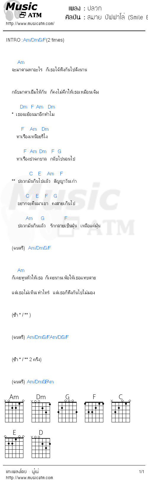 คอร์ดเพลง ปลวก